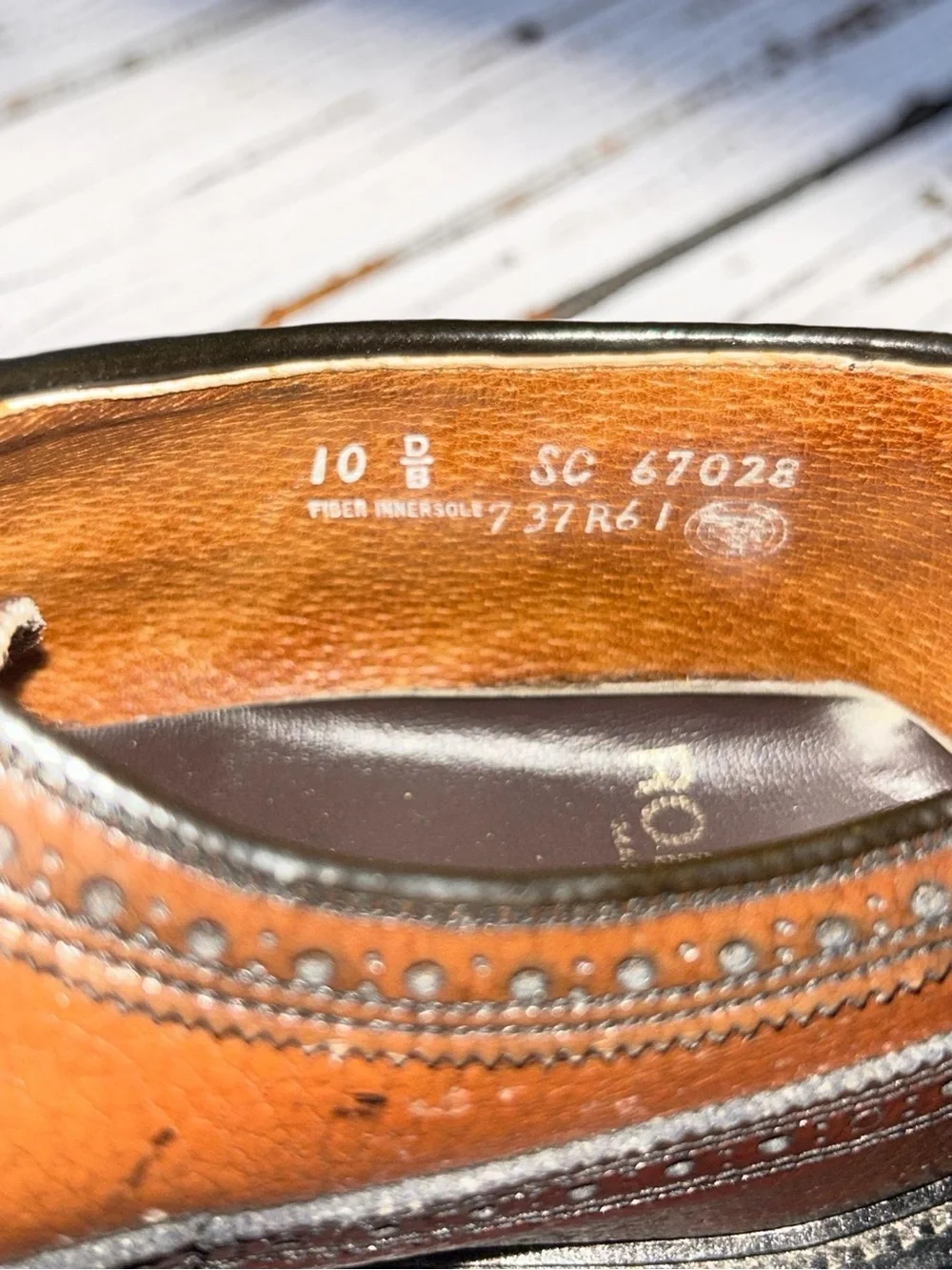 Vintage Roblee Brown Leather Wingtip Lace-Up Oxford Dress Shoes Size 10 D